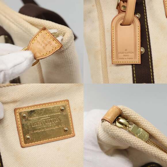 LOUIS VUITTON Cabas MM Antigua Tote Bag Brown Beige M40036 - Picture 11 of 13
